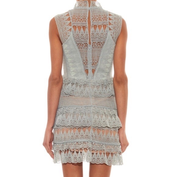 Self Portrait Teardrop Guipure Lace Mini Dress - Picture 7 of 10